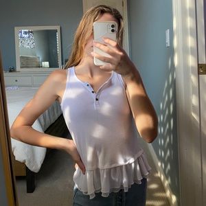 white tank top